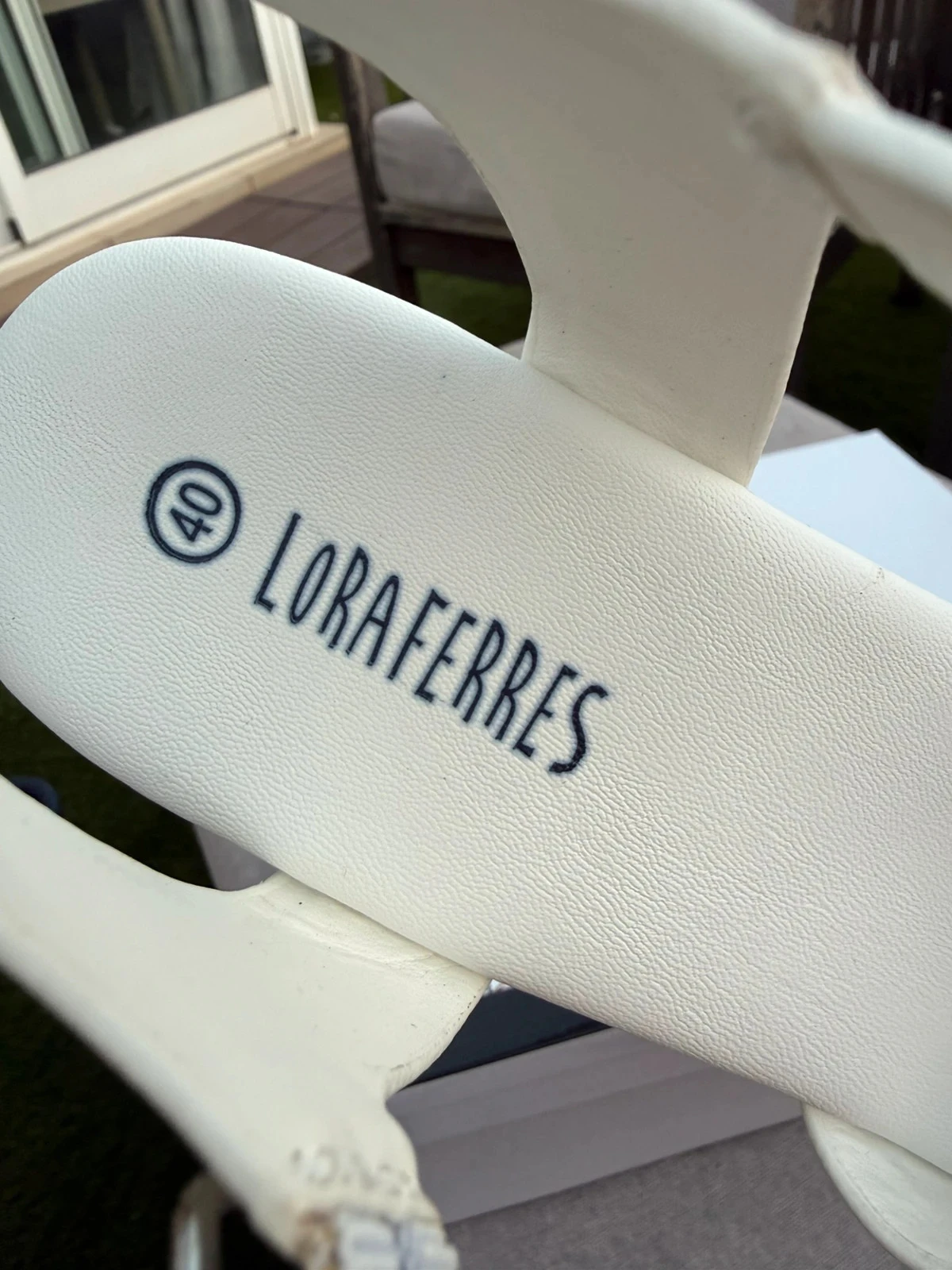 Witte platform sandalen met blokhak Lora Ferres super licht – photo 4